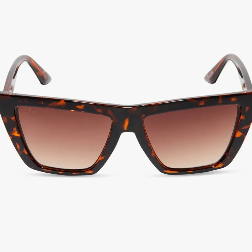 Diff eyewear Winona square sunglasses tortoise beige brown new Nordstrom - Picture 7 of 7